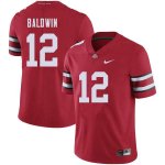 NCAA Ohio State Buckeyes Men's #12 Matthew Baldwin Red Nike Football College Jersey WDA2545HP